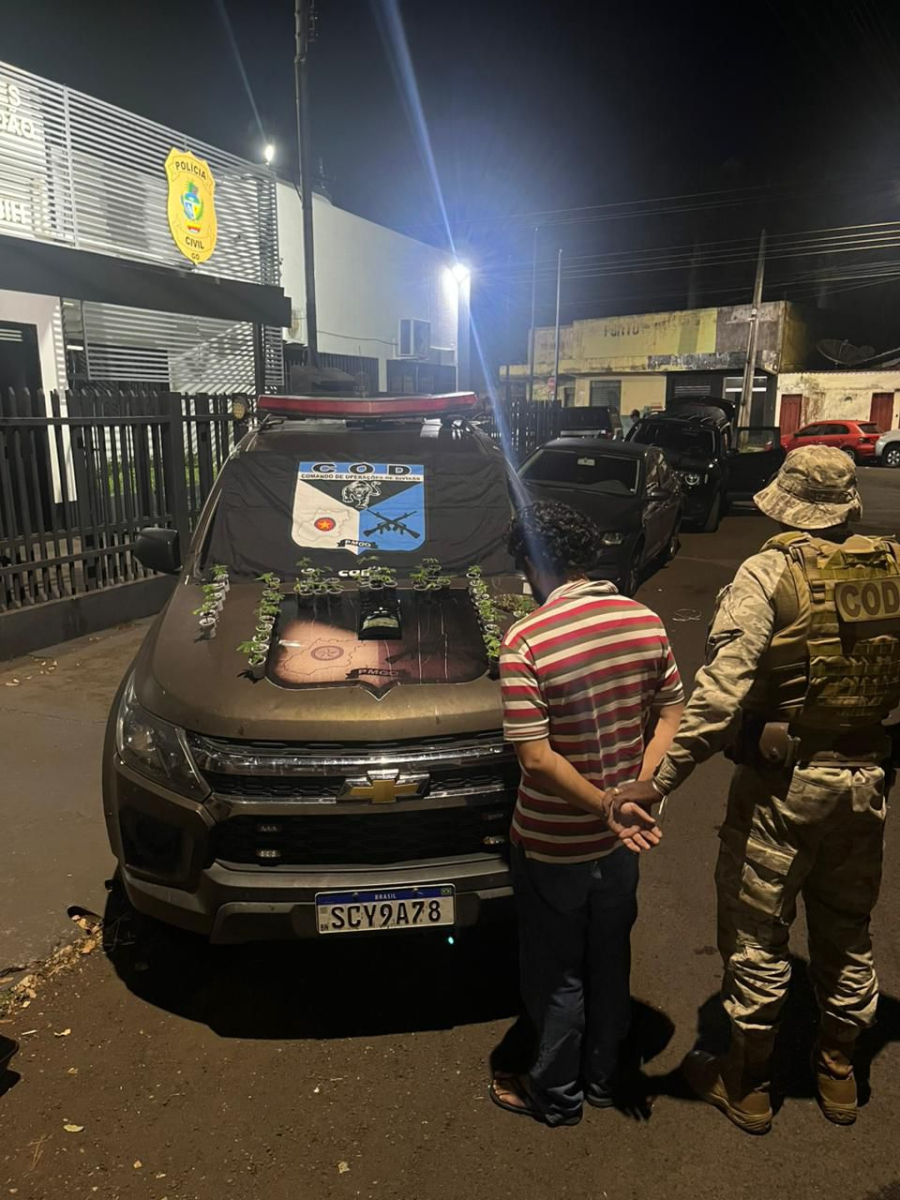 COD APREENDE CARGA DE PÉS DE MACONHA DURANTE ABORDAGEM EM ITUMBIARA