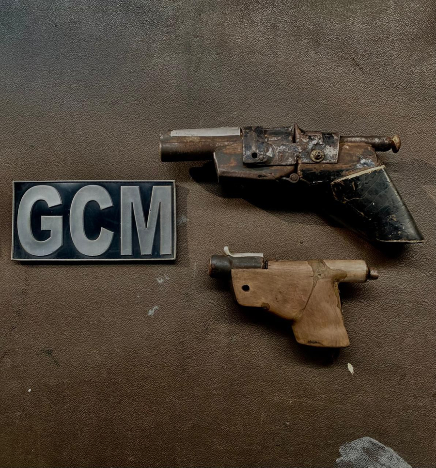 GCM APREENDE ARMAS CASEIRAS ESCONDIDAS EM ÁREA DE MATA EM RIO VERDE