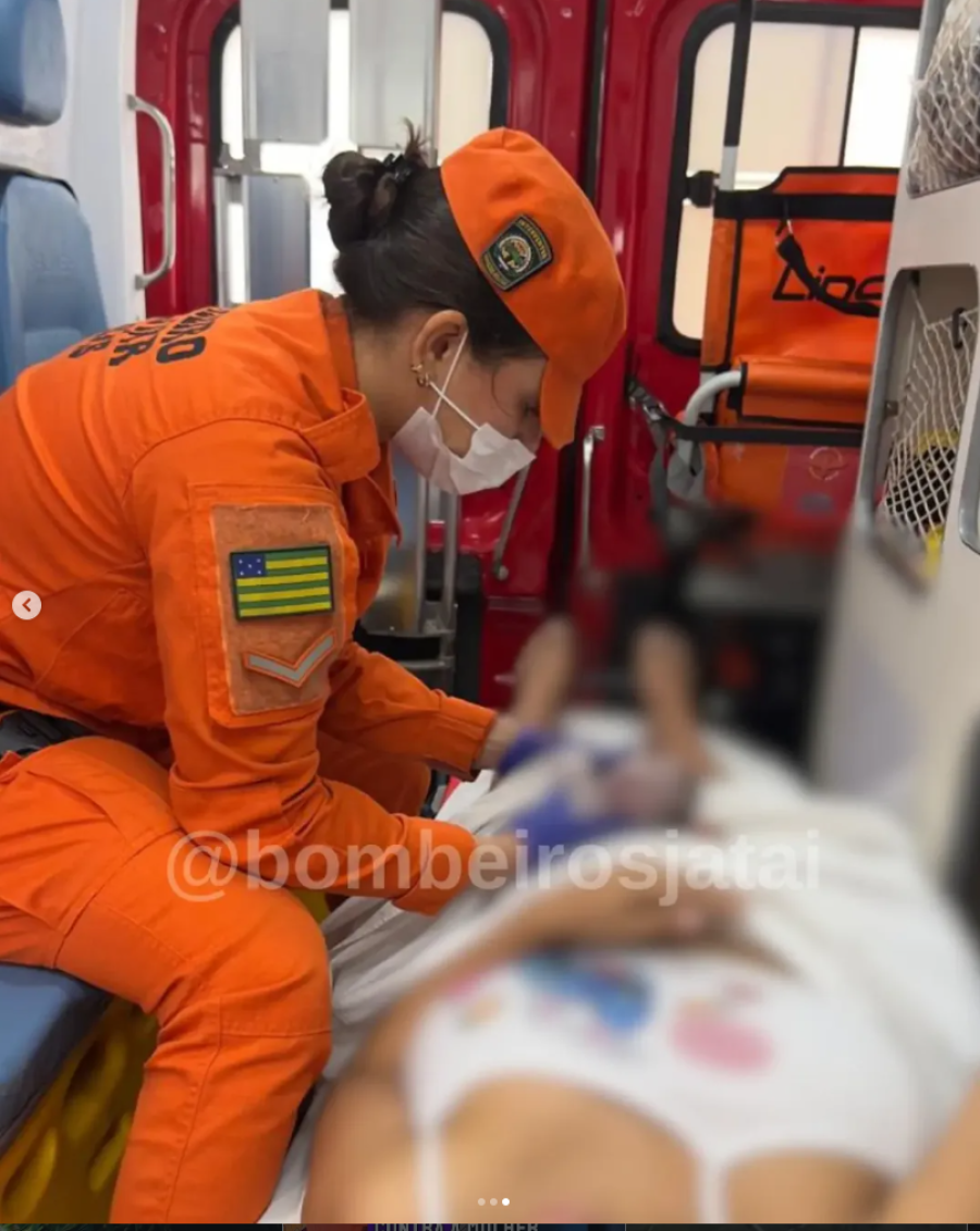 BOMBEIRO REANIMA RECÉM-NASCIDO APÓS PARTO EM BANHEIRO DE CASA EM JATAÍ