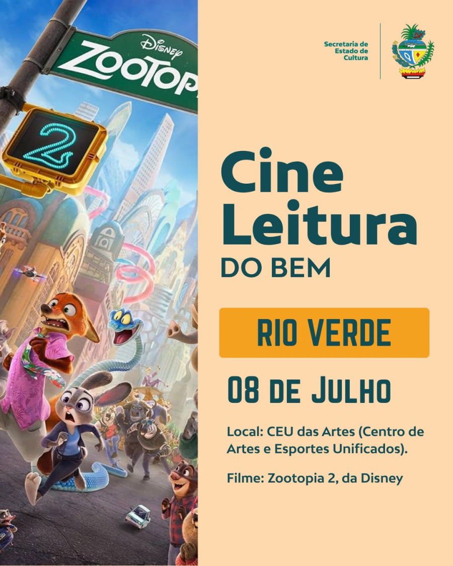 RIO VERDE RECEBE CINE LEITURA DO BEM COM LIVROS, BRINCADEIRAS E CINEMA GRATUITO
