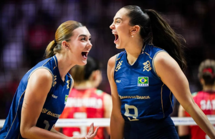 BRASIL VENCE O JAPÃO E FICA PERTO DA FASE FINAL DA LIGA DAS NAÇÕES DE VÔLEI