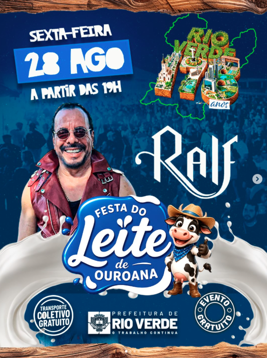 FESTA DO LEITE COMEÇA HOJE EM OUROANA COM SHOW DE RALF E DEGUSTAÇÃO DE DOCES DE LEITE