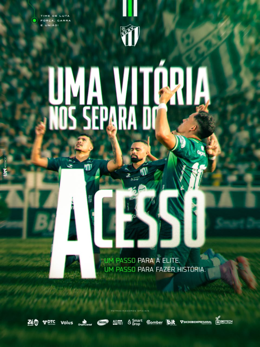 RIO VERDE FICA A UMA VITÓRIA DO ACESSO À ELITE DO FUTEBOL GOIANO