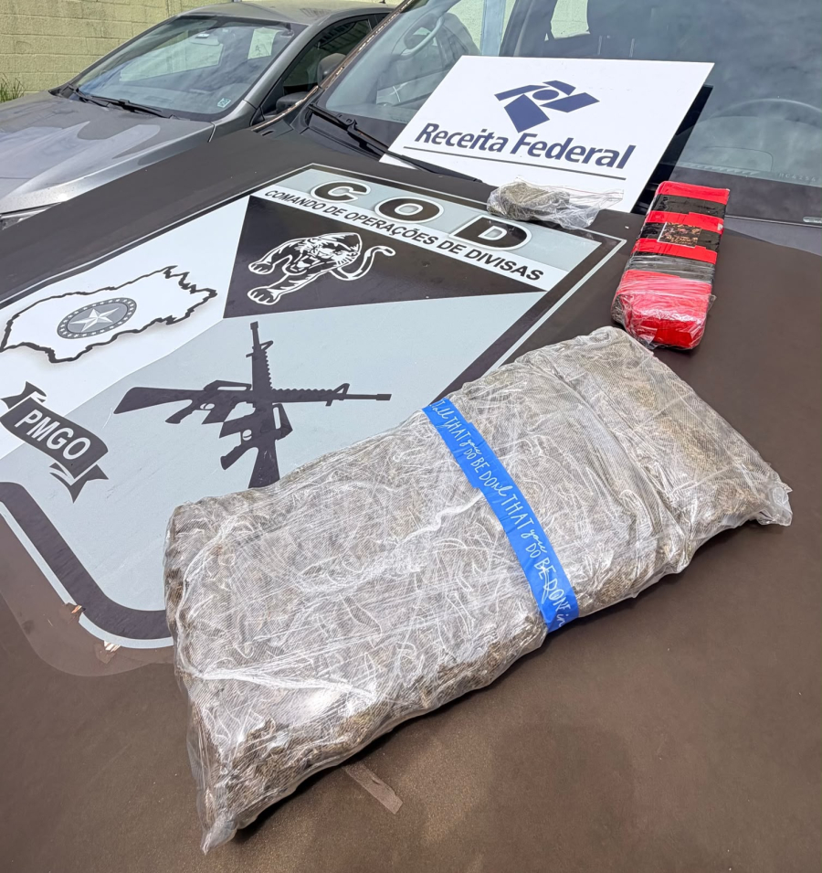 Operação integrada apreende 2 kg de drogas vindas do Paraná com destino a Aparecida de Goiânia