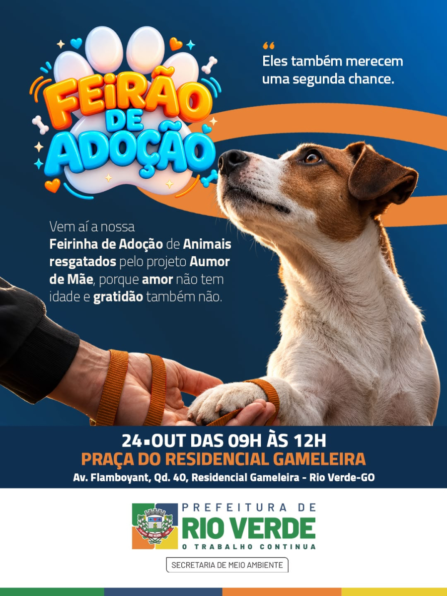 Prefeitura de Rio Verde realiza feira de adoção com mais de 40 cães resgatados