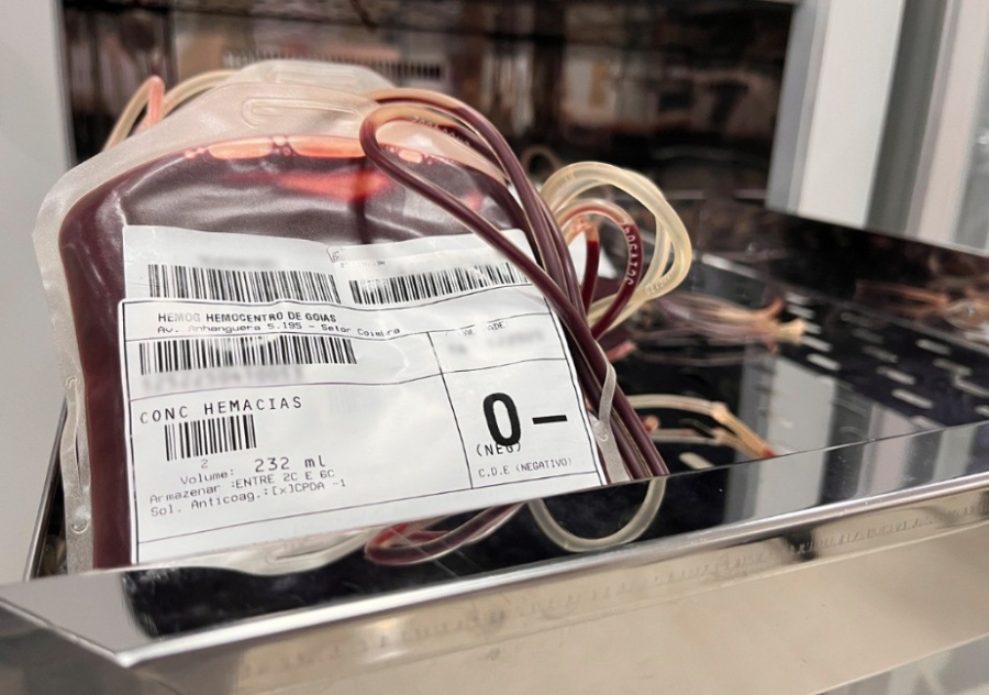 Hemocentro de Goiás alerta para estoques críticos de sangue, principalmente dos tipos O negativo e A negativo